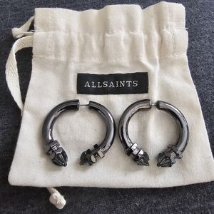 AllSaints Stud Crystal Spike Earrings